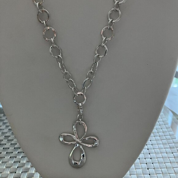 RLM Studio 925 Sterling Silver chain 18" & cross - Picture 3 of 7